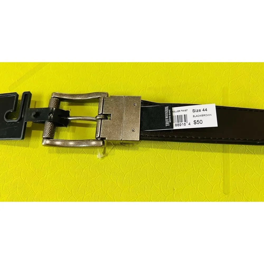 NWT❤️True Religion Reversible Lumin Roller Belt sz44